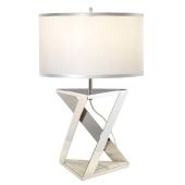 modern design fem ezust krom asztali lampa ernyos vilagos elegans luxus vilagitas nappali.jpg